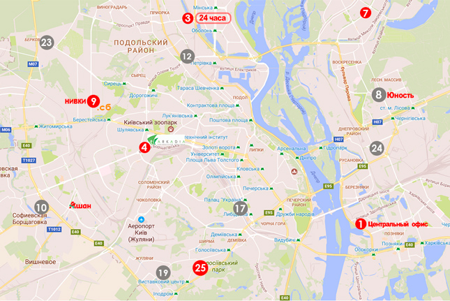 25 отделений выдачи москитных сеток в Киеве