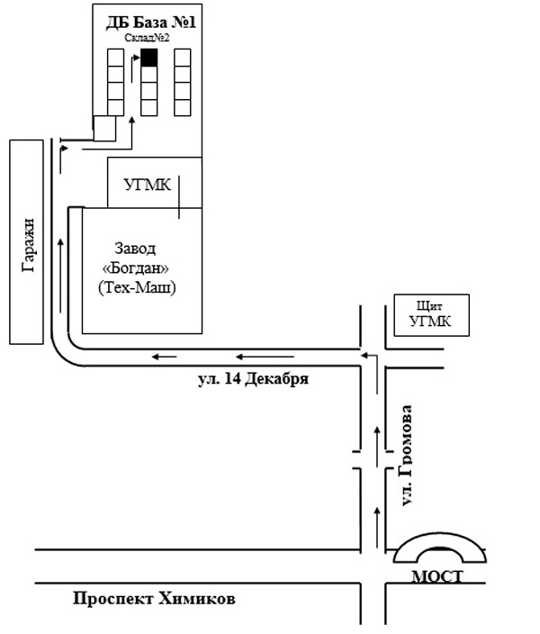 Схема маршрута, Черкассы, фабрика Москитос